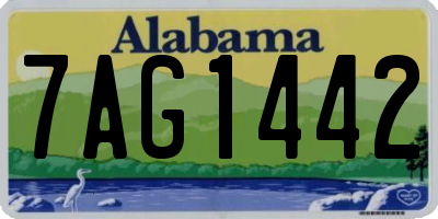 AL license plate 7AG1442