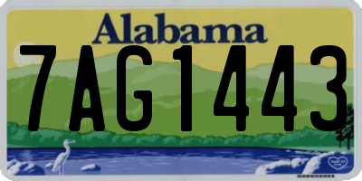 AL license plate 7AG1443