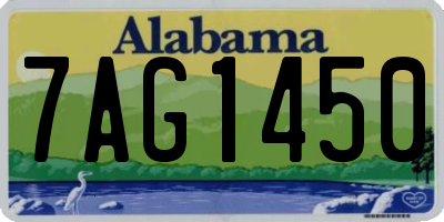 AL license plate 7AG1450