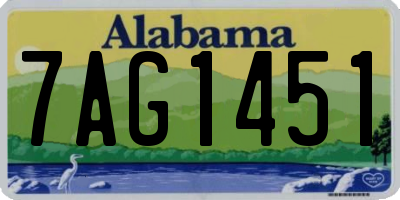 AL license plate 7AG1451