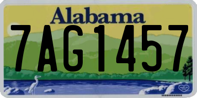 AL license plate 7AG1457