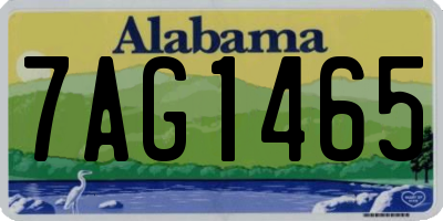 AL license plate 7AG1465