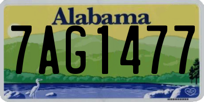 AL license plate 7AG1477