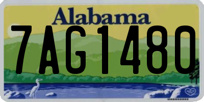 AL license plate 7AG1480