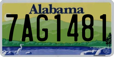 AL license plate 7AG1481
