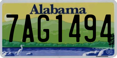 AL license plate 7AG1494