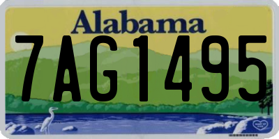 AL license plate 7AG1495