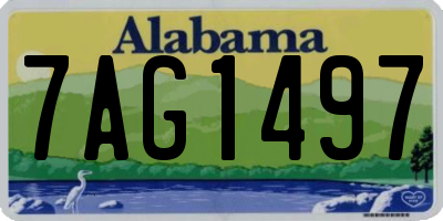 AL license plate 7AG1497