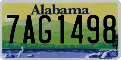 AL license plate 7AG1498