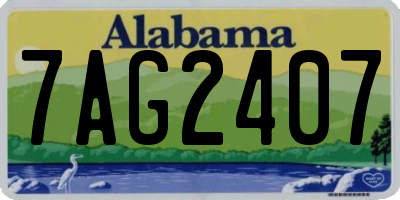 AL license plate 7AG2407