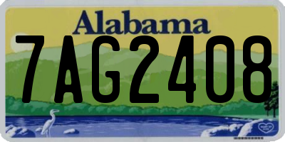 AL license plate 7AG2408