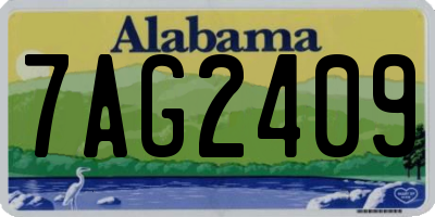 AL license plate 7AG2409