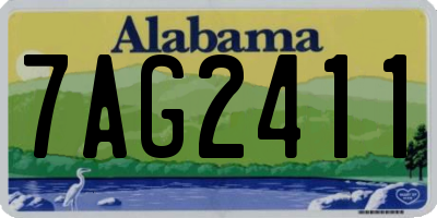 AL license plate 7AG2411