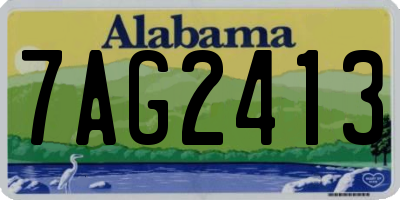 AL license plate 7AG2413