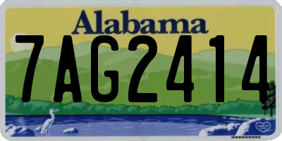 AL license plate 7AG2414