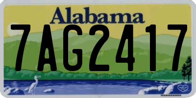 AL license plate 7AG2417
