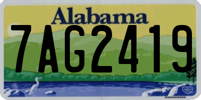 AL license plate 7AG2419