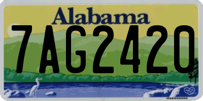 AL license plate 7AG2420