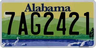 AL license plate 7AG2421