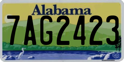 AL license plate 7AG2423