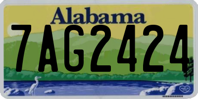 AL license plate 7AG2424