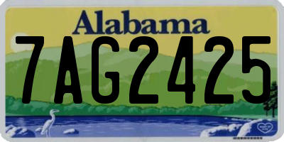 AL license plate 7AG2425