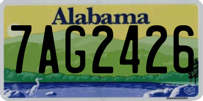 AL license plate 7AG2426