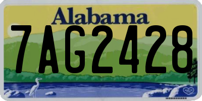 AL license plate 7AG2428