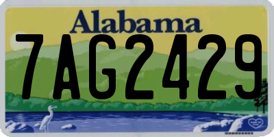 AL license plate 7AG2429