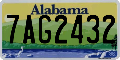 AL license plate 7AG2432