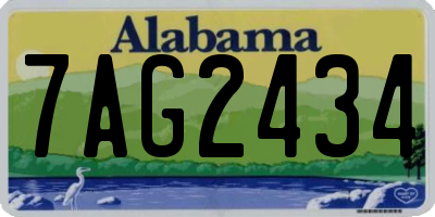 AL license plate 7AG2434