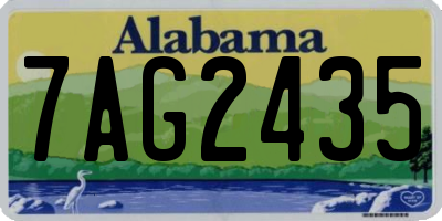 AL license plate 7AG2435