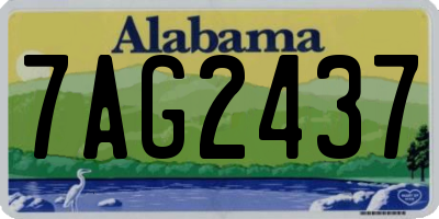 AL license plate 7AG2437