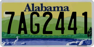 AL license plate 7AG2441