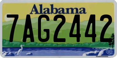 AL license plate 7AG2442