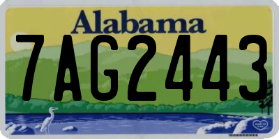 AL license plate 7AG2443
