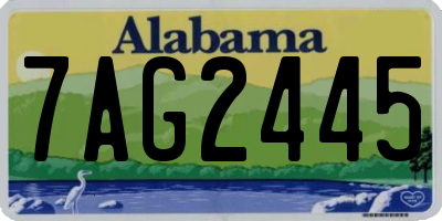 AL license plate 7AG2445