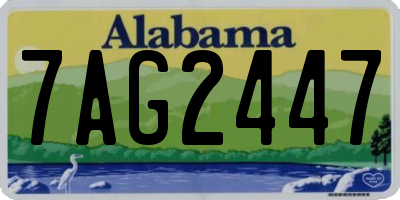 AL license plate 7AG2447