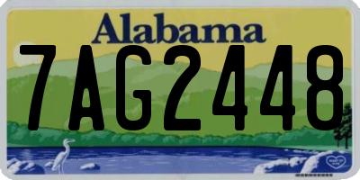 AL license plate 7AG2448