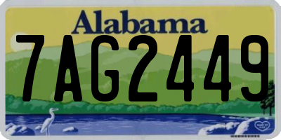 AL license plate 7AG2449