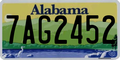 AL license plate 7AG2452