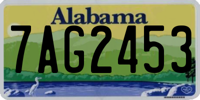 AL license plate 7AG2453
