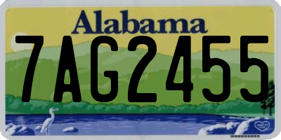 AL license plate 7AG2455