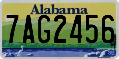 AL license plate 7AG2456
