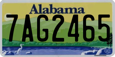 AL license plate 7AG2465
