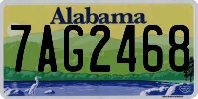 AL license plate 7AG2468