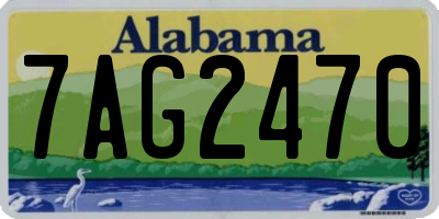 AL license plate 7AG2470