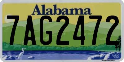 AL license plate 7AG2472