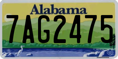 AL license plate 7AG2475