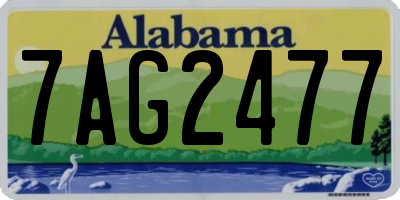 AL license plate 7AG2477